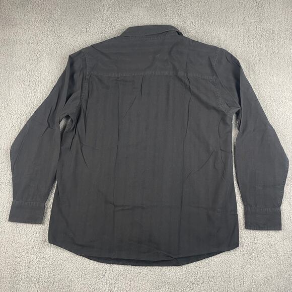 Avirex Men's XL Black Embroidered Cotton Polyester Long Sleeve Button Up Shirt - Picture 11 of 15